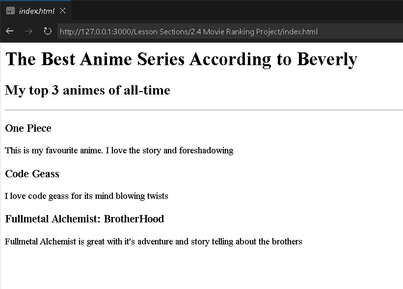 Anime Ranking